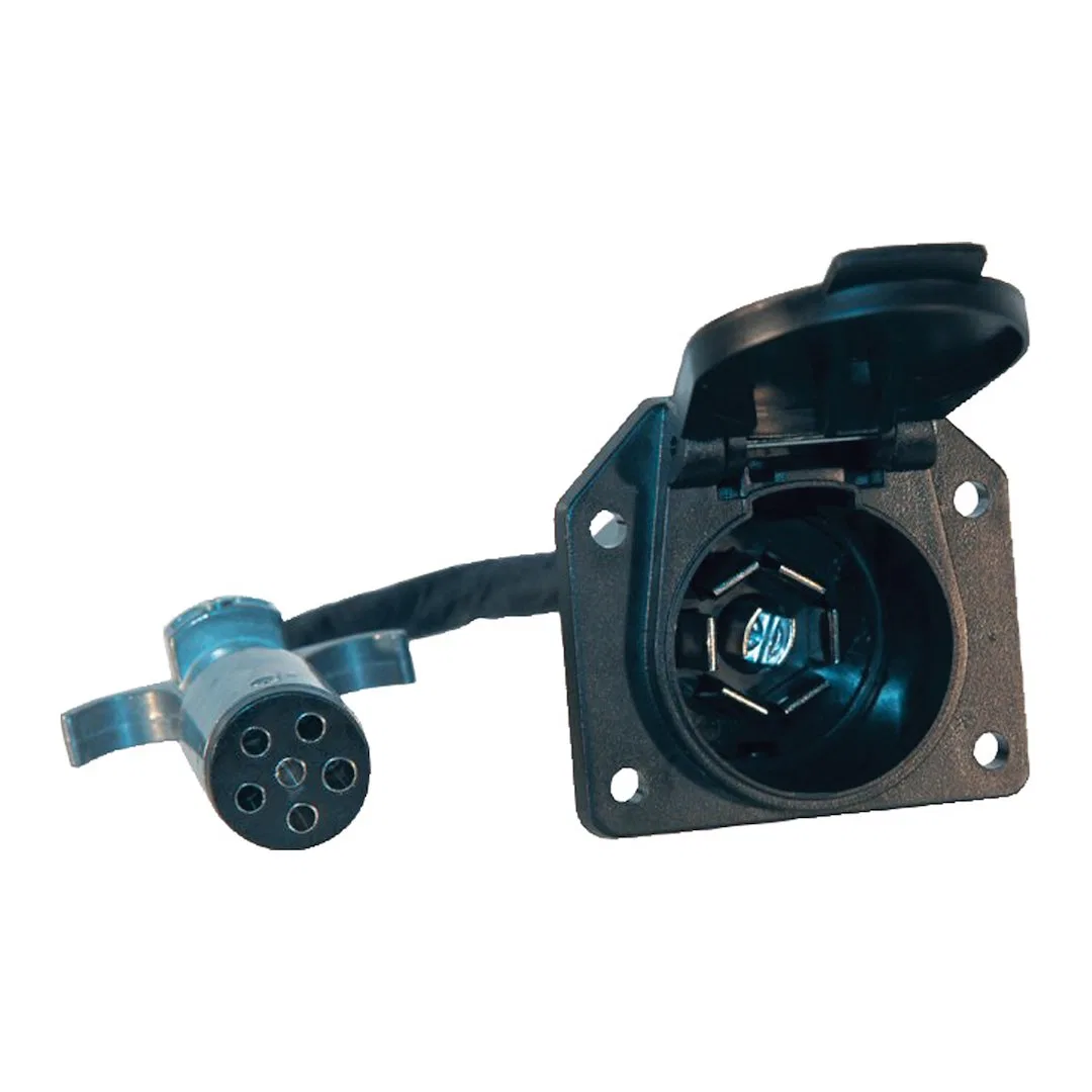 30693 – HUSKY TOWING Trailer Wiring Connector Adapter, 6-Way Pin To 7-Way Blade Flexible Wire Die Cast Zinc (6-Way Pi...